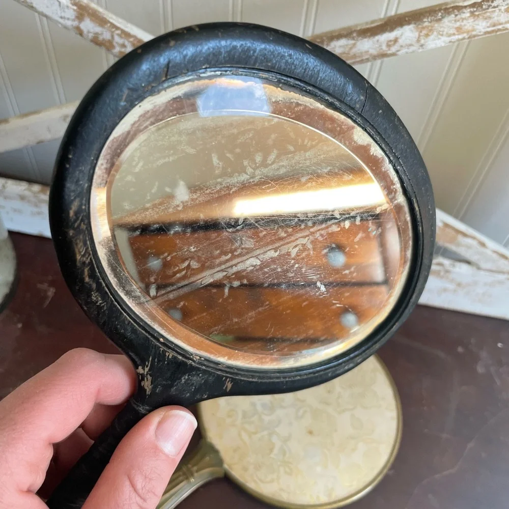 Vintage His and Her Handheld Mirrors Set